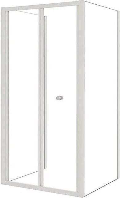 Duschparadies U-Form Duschkabine aus ESG Sicherheitsklarglas in Transparent mit silbernen Profilen, B/T/H: 76 x 70 x 185 cm - Bild 1