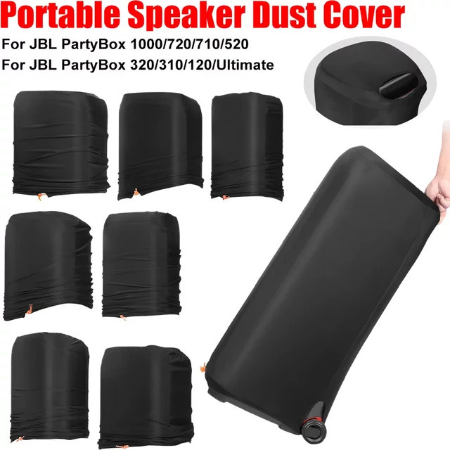 Schutzhülle für JBL PartyBox 720, 1000, 710, 520, 320, 310, 120 und Ultimate, elastische Staubschutzhülle in Schwarz - Bild 1