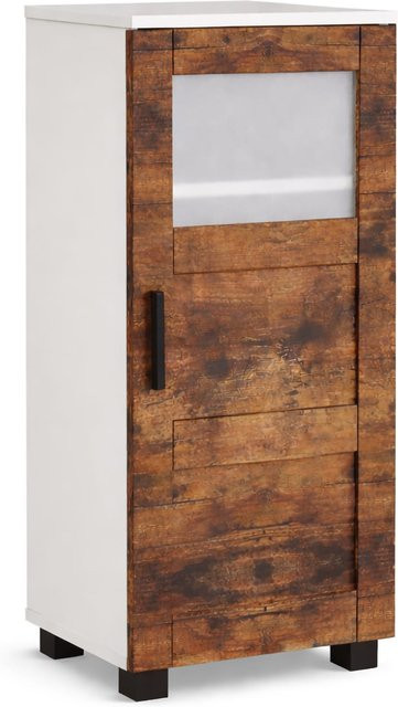 VCM Midischrank Nilari M – Schmaler Badschrank mit 3 Fächern und Drehtüren, H x B x T: 70 x 38 x 28 cm - Bild 1