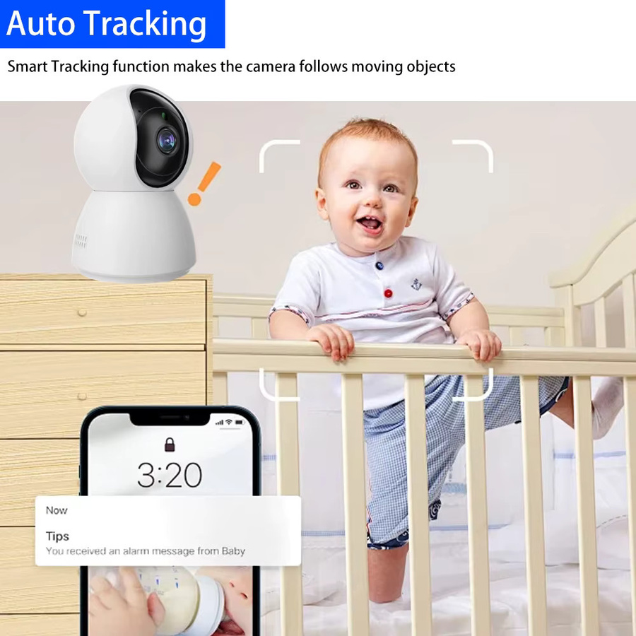NINIVISION 5MP Smartlife WLAN-Überwachungskamera mit 360 Grad PTZ, Auto-Tracking und Nachtsicht, Weiß - Bild 2