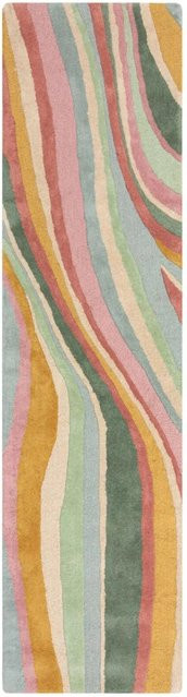 Flair Rugs Wollteppich Abstract Flow Mehrfarbig B: 60 cm, L: 230 cm - Bild 1