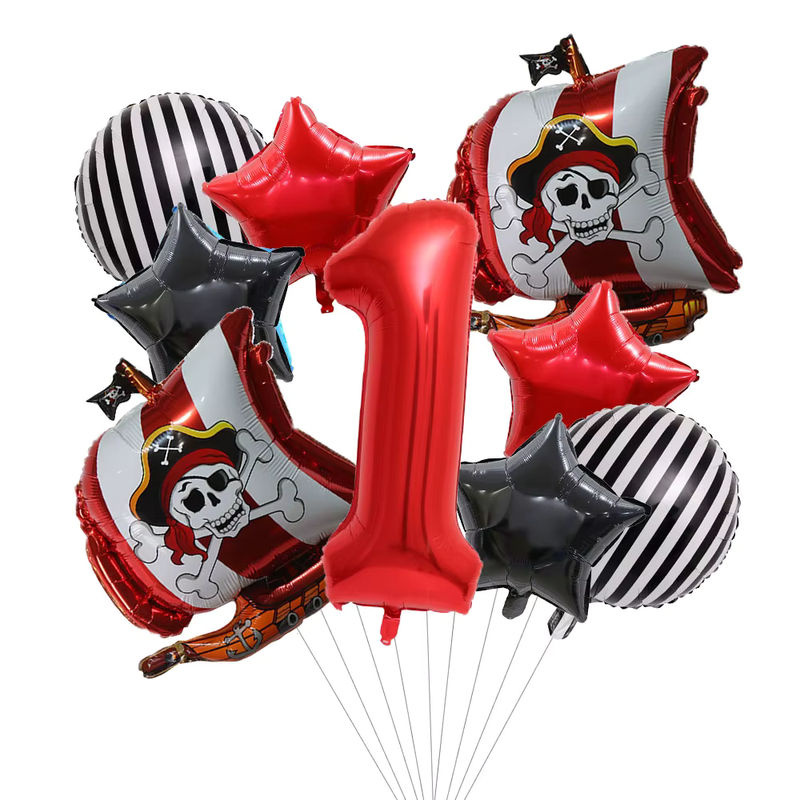 Corsair Zahlenballon aus Aluminiumfolie in Rot für deine Geburtstagsparty-Dekoration - Bild 3