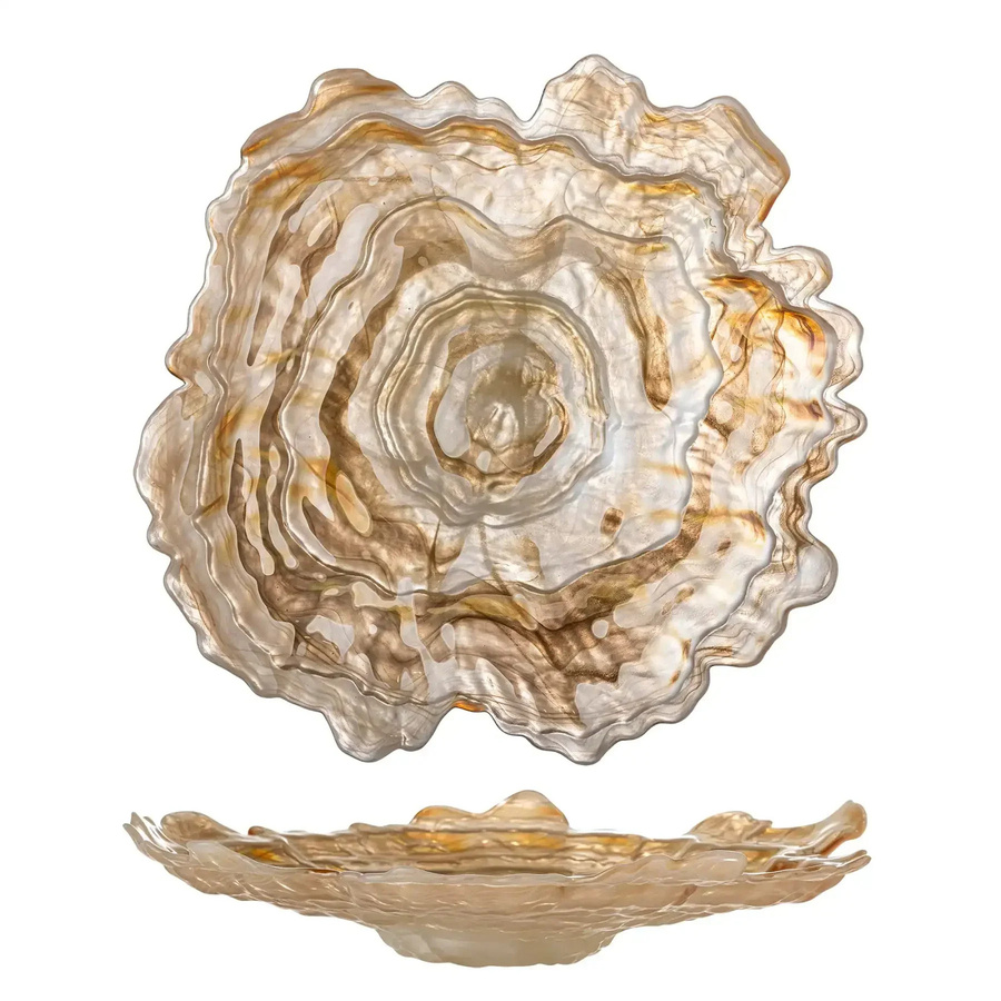 Bloomingville Glasschale Asimi in Beige mit einem Durchmesser von 38 cm - Bild 1