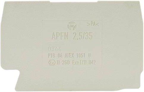 Wieland Electric 07.312.6755.0 Abschlussplatte Grau 10 Stück - Bild 1
