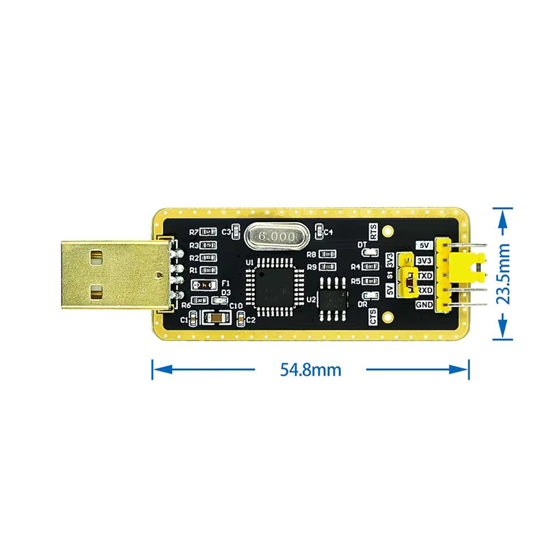 Si Tai&SH USB 2.0 zu TTL Level Download-Kabel FT232 Board-Adaptermodul Debugger für 5V und 3,3V mit USB-C Anschluss - Bild 2