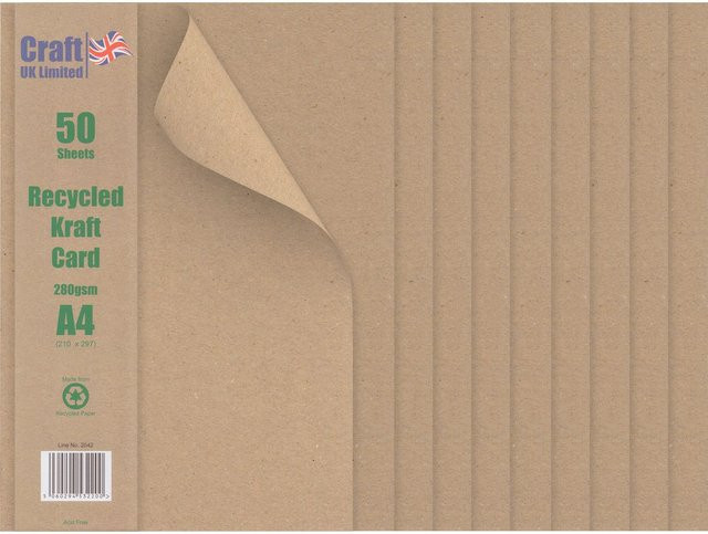 Kraftpapier von Craft UK Limited in Braun, DIN A4, 280 g/m² - Bild 1