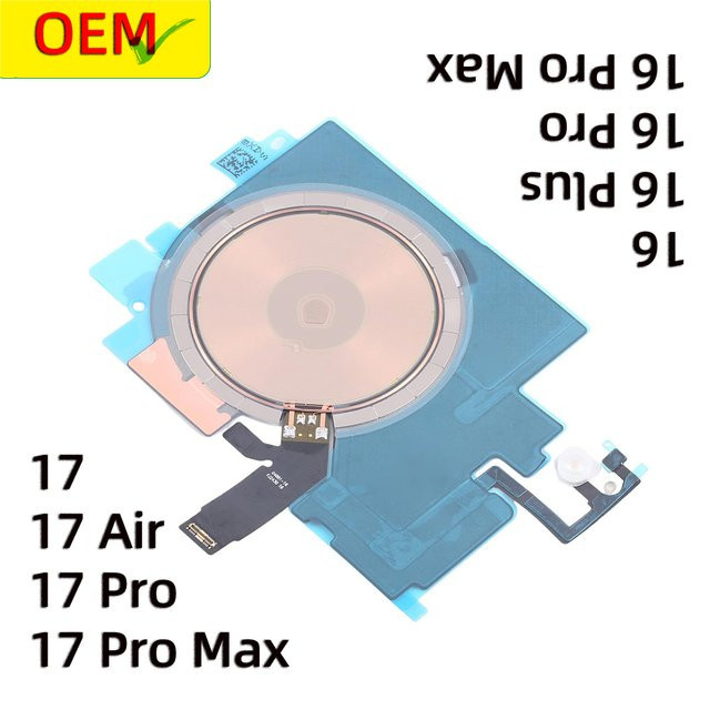 OEM Magnet-Ladegerät-Panel mit NFC und Blitzlicht für iPhone 16 17 Plus Air Pro Max 16e Kabelloses Lade-Flexkabel - Bild 1