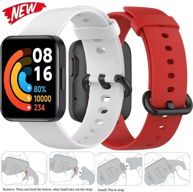 Xiaomi Uhrenarmband Silikon, weiß, Unisex - Bild 1