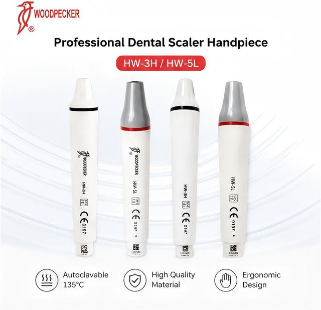 Woodpecker Dental Ultraschall-Scaler-Handstück HW-3H HW-5L kompatibel mit EMS Piezo Scaler autoklavierbar bei 135 °C - Bild 1