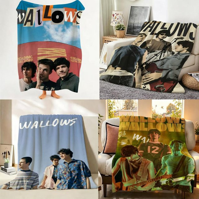 W-Wallows Überwurfdecke aus Flanell in Weiß und Multicolour für Sofa, Wohnzimmer oder Schlafzimmer - Bild 1