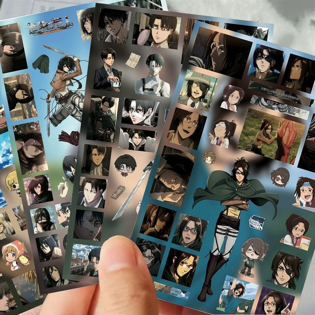 Bandai Attack on Titan Sticker Board, Bunt / Mehrfarbig - Bild 1