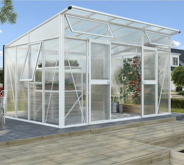 Vitavia Gewächshaus Aphrodite 11500 Weiß 11,5 m² mit 10 mm HKP - Bild 1