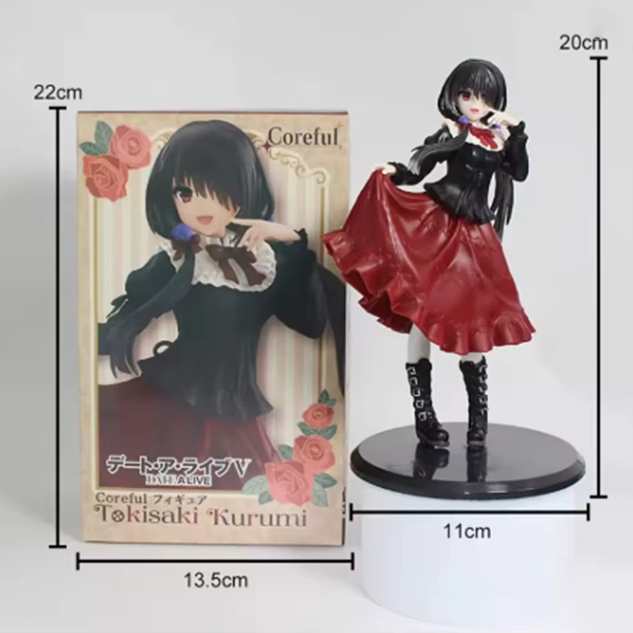 Bandai Date A Live Kurumi Tokisaki Actionfigur, Rotes Kleid, 20cm - Bild 3