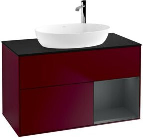 V&B Waschtischunterschrank Finion 100 in Blau, lackiert, B/T/H: 100 x 50,1 x 50,1 cm - Bild 1