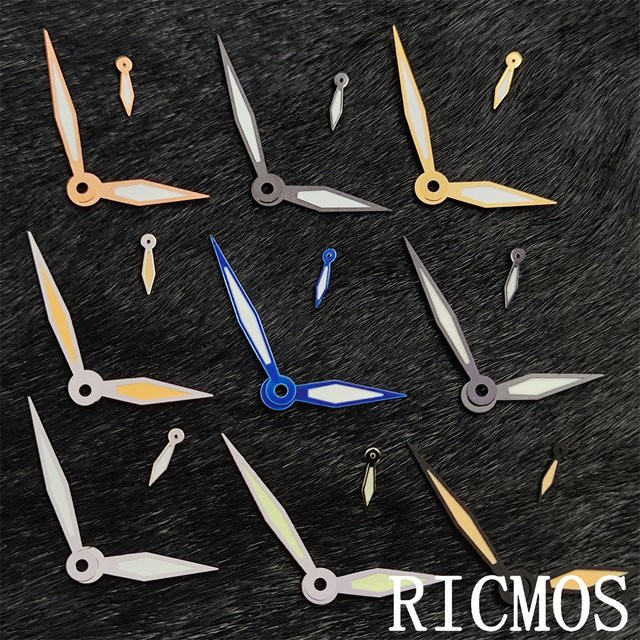RICMOS Uhrzeiger, Silber, Blau, Gold, Gun, Rose, für ETA6497 ETA6498 ST3600 Automatikwerk - Bild 1