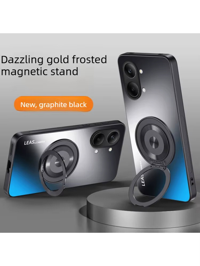 Luxus AG Matte Rückseiten-Schutzhülle für POCO X8 Pro Max X7 F8 Ultra F7 M8 Redmi Note 15 Pro Plus in Schwarz mit drehbarem Ständer und stoßfester Abdeckung - Bild 3
