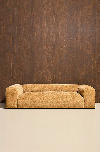 Wenju 3-Sitzer-Sofa modern mit Polsterung aus Bouclé und Cord für dein Wohnzimmer - Bild 1