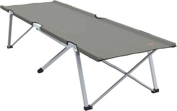vidaXL Klappbares Schlafbett für Camping in Grau aus Oxford-Stoff und Stahl, B/T/H: 194 x 62,5 x 42,5 cm
