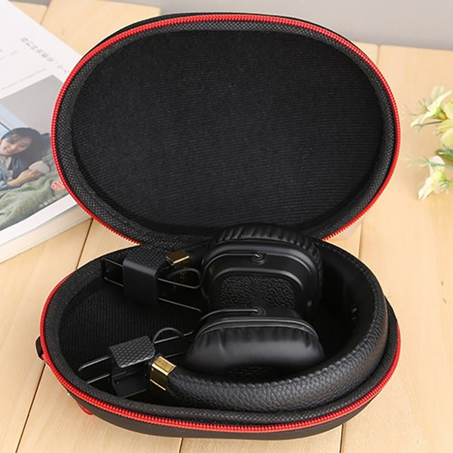 Hartschalenetui für Beats Solo 2 3 und Studio 2.0 3.0 als Schutzhülle und Tragetasche in Schwarz und Rot - Bild 1