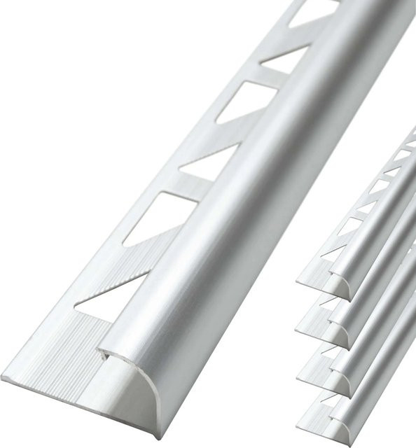 Dalsys Fliesenschiene Viertelkreis aus Aluminium in Chrome, Breite: 12,5 mm, Länge: 2,5 m - Bild 1