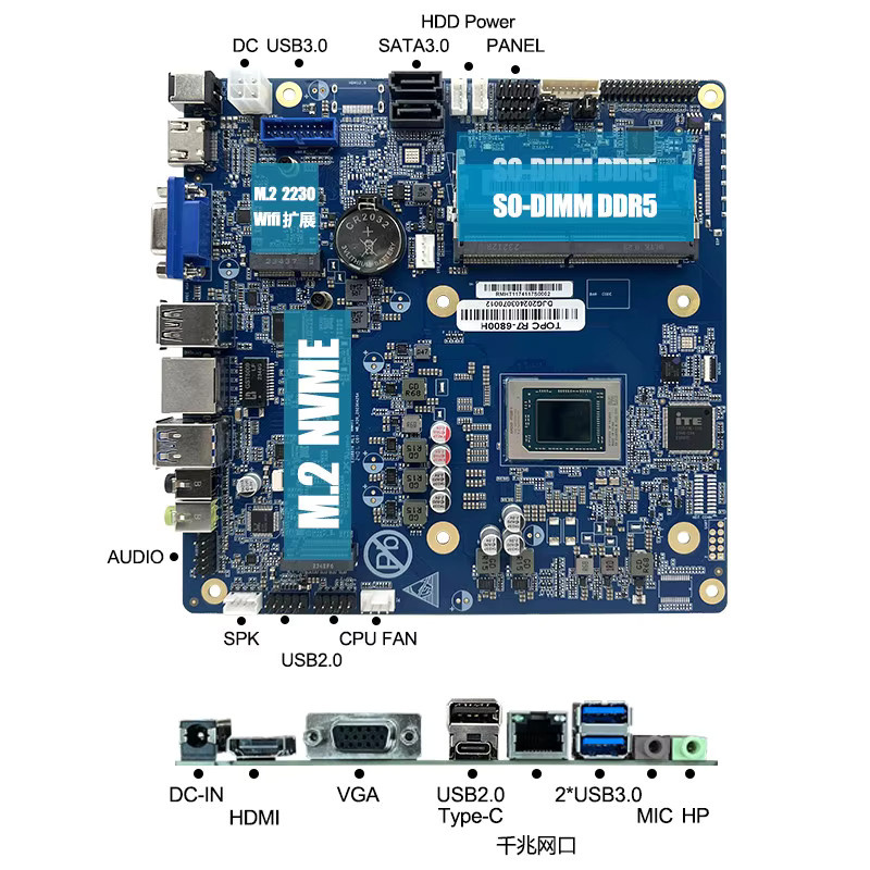 AMD All-in-One-Computer mit Ryzen R7 7840HS oder R9 6900HX Mainboard-CPU-Set in Blau für Gaming und Büro - Bild 4