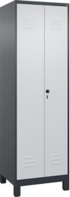 C+P Wäsche- und Kombispinde Classic PLUS mit 2 Abteilen, Lichtgrau, H x B x T: 195 x 60 x 50 cm - Bild 1