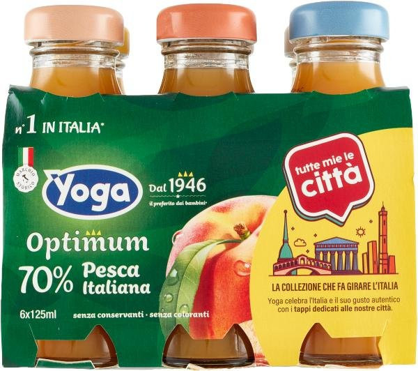 Yoga Fruchtsaftgetränk, Pfirsich, 6 x 0,125 l - Bild 1