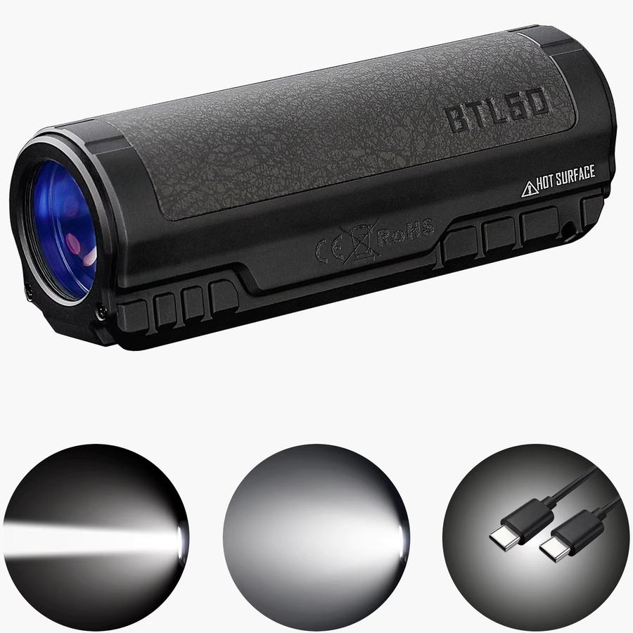 IMALENT BTL50 Digitale Zoom-Taschenlampe in Schwarz mit 3000 Lumen und 916m Reichweite, USB-C wiederaufladbar und IP56 wasserdicht - Bild 5
