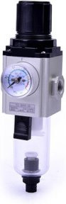 Riegler Filterregler GA-mini 5 µm BG 200 G1/4 1,5 - 9 bar Ablass HA Silber - Bild 1