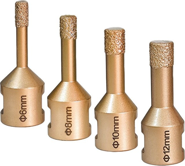 RSMXYO Diamant-Bohrkronen mit M14-Gewinde für Porzellan, Keramikfliesen, Granit, Zement und Marmor in Gold, Durchmesser: 6 mm - Bild 1