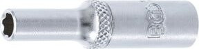 BGS Steckschlüssel-Einsatz Super Lock tief Antrieb Innenvierkant 6,3 mm 1/4 Zoll SW 5 mm in Silber - Bild 1
