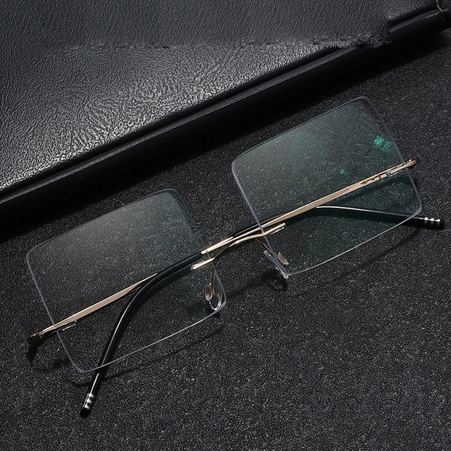 Alicia Korrektionsbrille, randlos, rechteckig, Titan, Herren, silber - Bild 1
