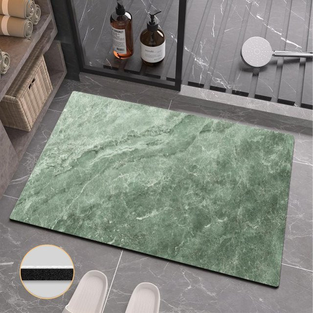 Nordische Marmor Diatomeenerde Fußmatte für das Badezimmer, schnelltrocknend und rutschfest, B/T: 60 x 90 cm - Bild 1