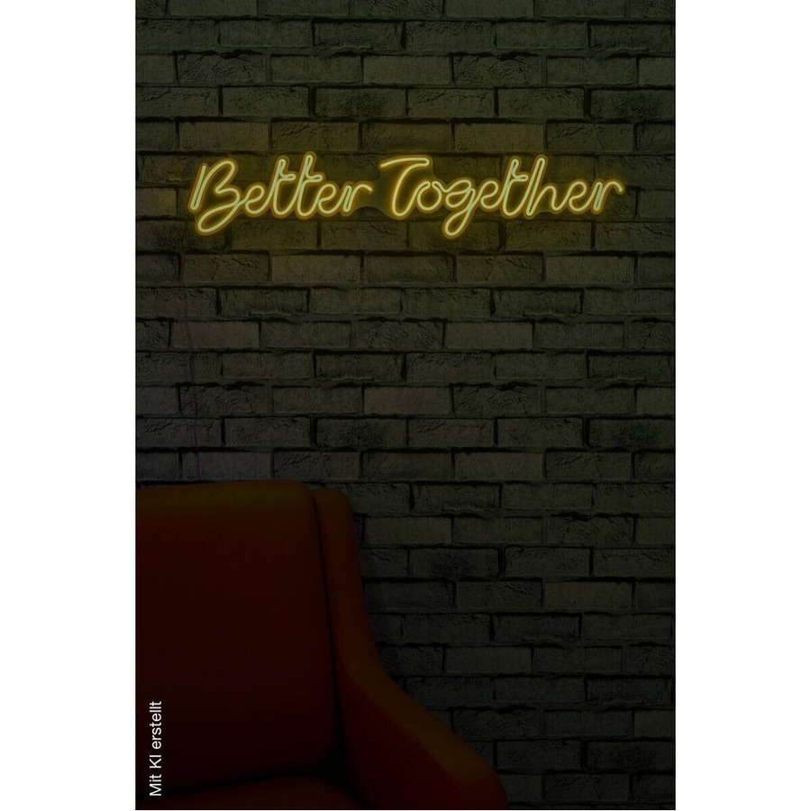 Opviq LED-Wandleuchte in Gelb aus PVC für Garten und Badezimmer, B/H/T: 84 x 16 x 2 cm - Bild 3