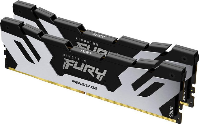 Kingston FURY Renegade DDR5 RAM Kit 32 GB, 2 x 16 GB, 7200 MHz, CL38, Schwarz/Silber - Bild 1