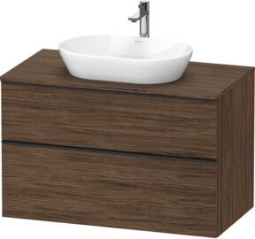 Duravit Waschtischunterschrank D-Neo Wandhängend in Schwarz und Nussbaum matt, B/T/H: 100 x 55 x 66,4 cm - Bild 1