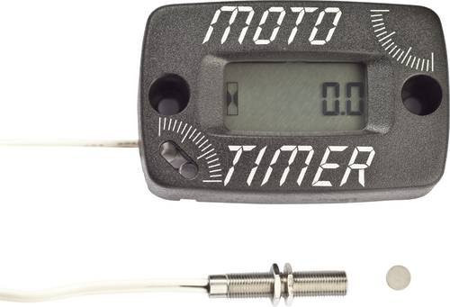 Motogroup Betriebsstundenzähler mit LCD-Display in Schwarz, Breite: 24,5 mm, Höhe: 12,7 mm, Ziffernhöhe: 6 mm - Bild 1