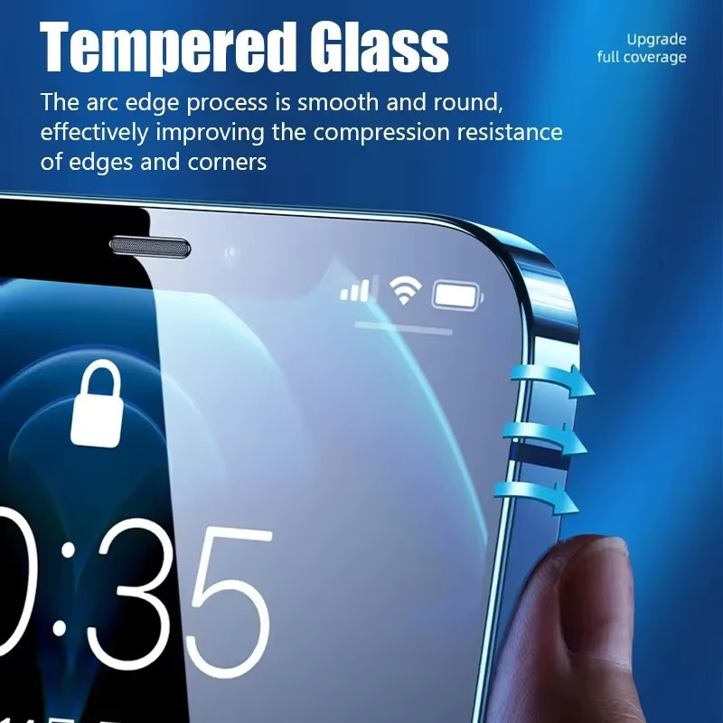 3er-Set PJPK Displayschutzfolie aus gehärtetem Glas für iPhone 15 14 13 12 11 Pro Max Mini SE in Transparent - Bild 4