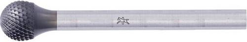 PFERD Frässtift KUD 0605/3 MICRO HC-FEP aus Wolframkarbid in Grau, Arbeitslänge: 5 mm, Schaftdurchmesser: 3 mm, Gesamtlänge: 35 mm, Durchmesser: 6 mm - Bild 1