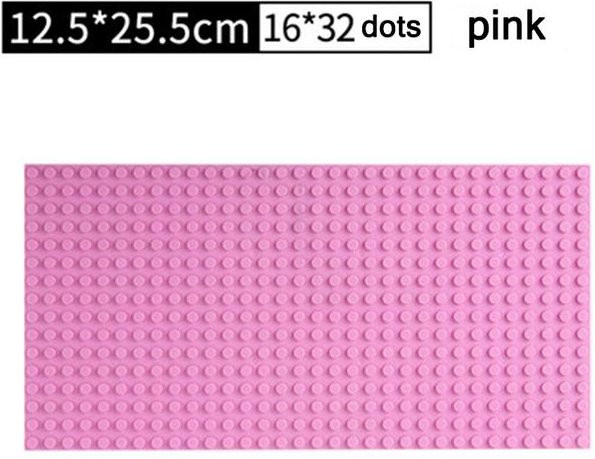 Binchi Klassische Grundplatten Bausteine, Rosa / Pink, 32x32 32x16 Punkte - Bild 1