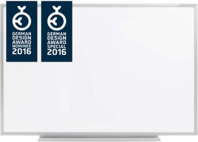 Magnetoplan ferroscript einseitige Whiteboard-Schreibtafel aus Emaille und Aluminium, Breite: 100 cm, Höhe: 75 cm - Bild 1