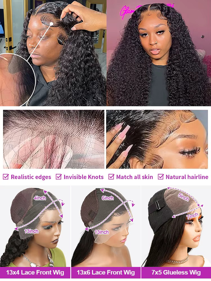 HJ WEAVE BEAUTY Echthaar Lace Front Perücke, Wellen, Damen - Bild 6