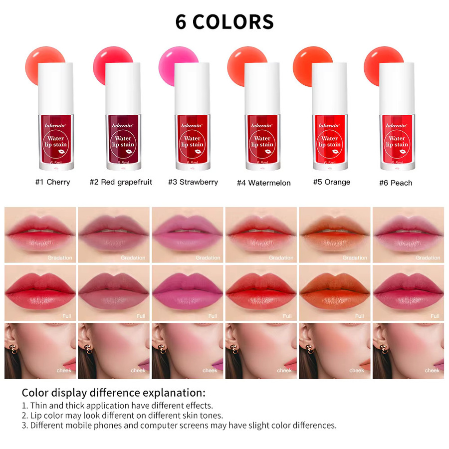 Lakerain Lip Tint Stain Lippenstift, Matt-Finish - Bild 2