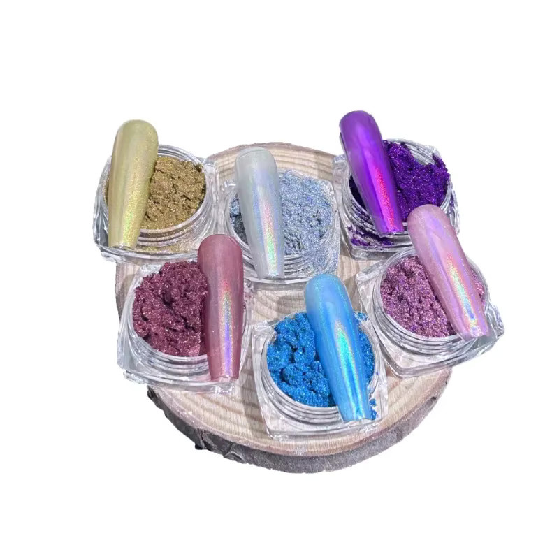 Zhou Nailart Nagelpulver, Holographisch, Metallic, Unisex - Bild 2