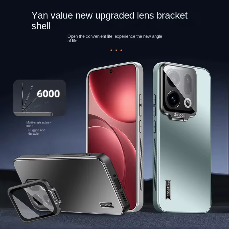 Stoßfeste Flip Metall Kamera-Schutzhülle für OPPO Finden X9 Pro in Grün - Bild 2
