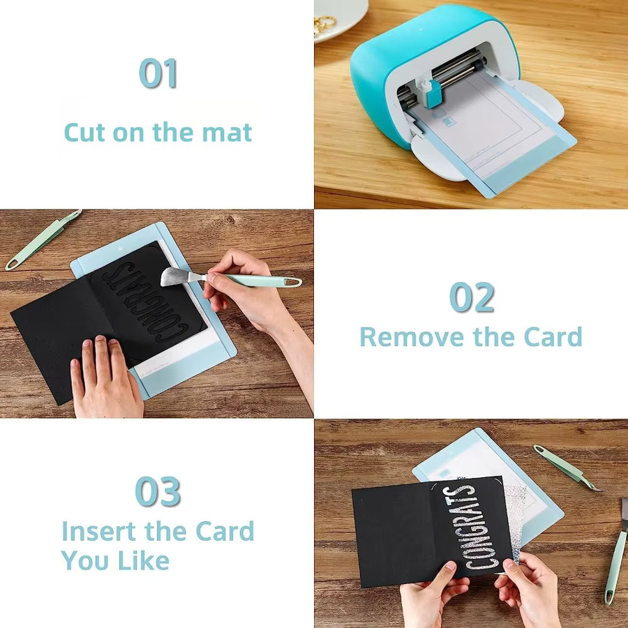 Cricut Joy Kartenherstellungs-Starter-Set mit Einlegekarten-Set für die gleichzeitige Erstellung von vier Karten, 11,43 x 15,88 cm - Bild 2
