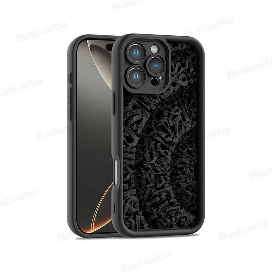 Pokras Totem Design Lampas Art Graffiti Handyhülle aus Silikon für Apple iPhone 11 bis iPhone 17 Pro Max in Schwarz - Bild 5