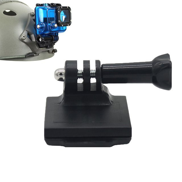BOOIU Taktische Helm Basis Adapter Feste Kamera Halterung für GoPro Hero Action Kameras in Schwarz für FAST/MICH/NVG Helme - Bild 1
