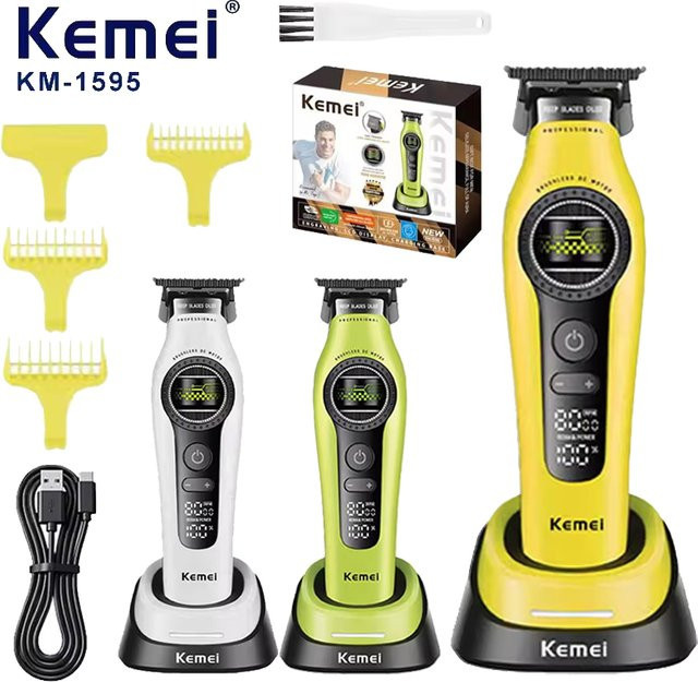 Kemei Haarschneidemaschine KM-1595, Herren, Gelb - Bild 1