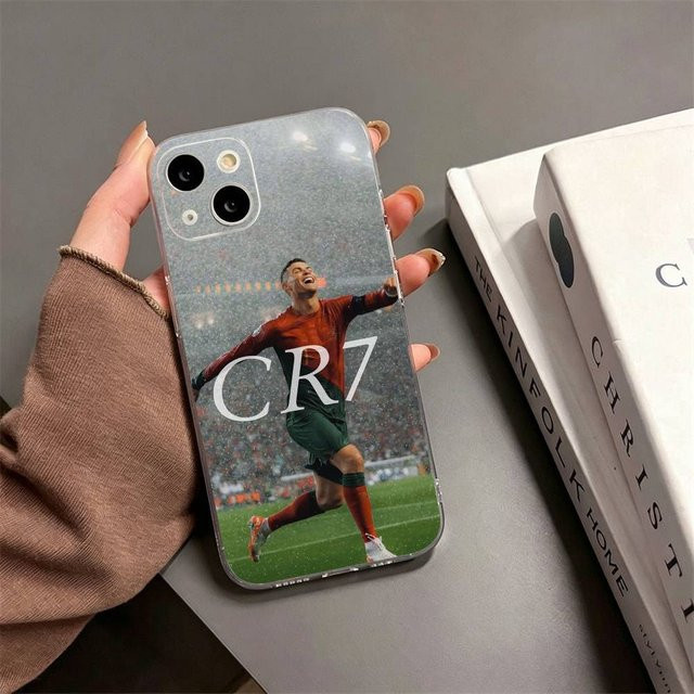CR7 Ronaldo Fußball Handyhülle für Apple iPhone 17 16 15 14 13 12 11 Plus Pro Max Transparent - Bild 1